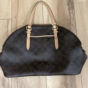 Coach Peyton signature Cora domed satchel purse
